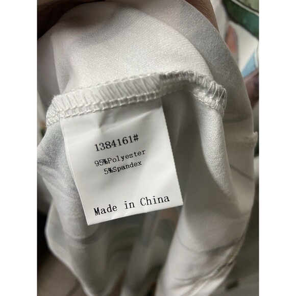 Noracora Maxi Dress Womens Small Cream Geometric Square Neck Cap Sleeve NWOT - Picture 4 of 8